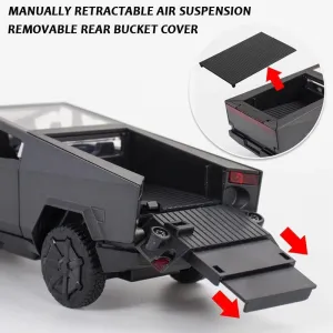 1/32 Alloy Pickup Truck Model Simulation Casting Toy Car Model Children's Dream Toys with Cool Lighting and Dynamic Music Perfect Birthday and New Year Gifts (1/32 Pickup Black)
