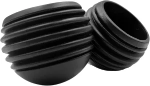 1.97"/50mm Porch Swing Replacement Feet, Black Ball-Shaped Plastic Leg Caps to Secure Swing Legs to Ground(Set of 4)