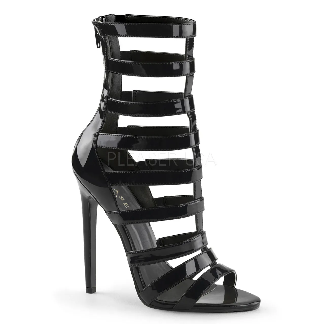 5" Black Strappy Sandal Booties*