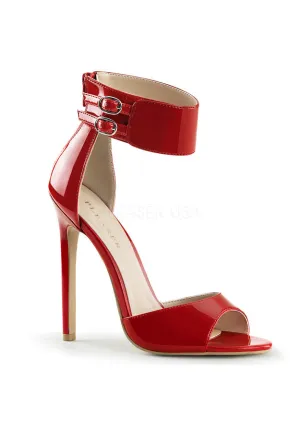 5" Heel Closed Back Ankle Strap Sandal, Back Zip