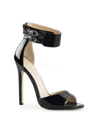 5" Heel Closed Back Ankle Strap Sandal, Back Zip
