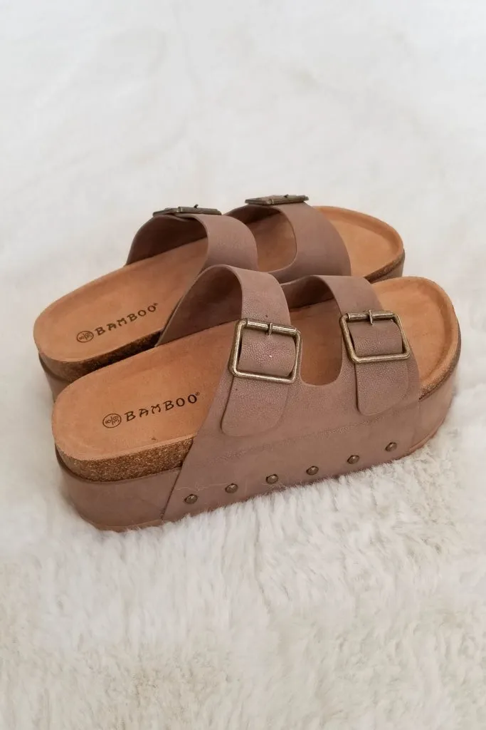 Abbie Platform Sandal - Taupe
