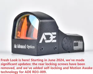 Ade Advanced Optics Motion Awake RD3-009 Red Dot Reflex Sight for Ruger SR9,SR9C,SR40C,SR40,SR45 Pistol