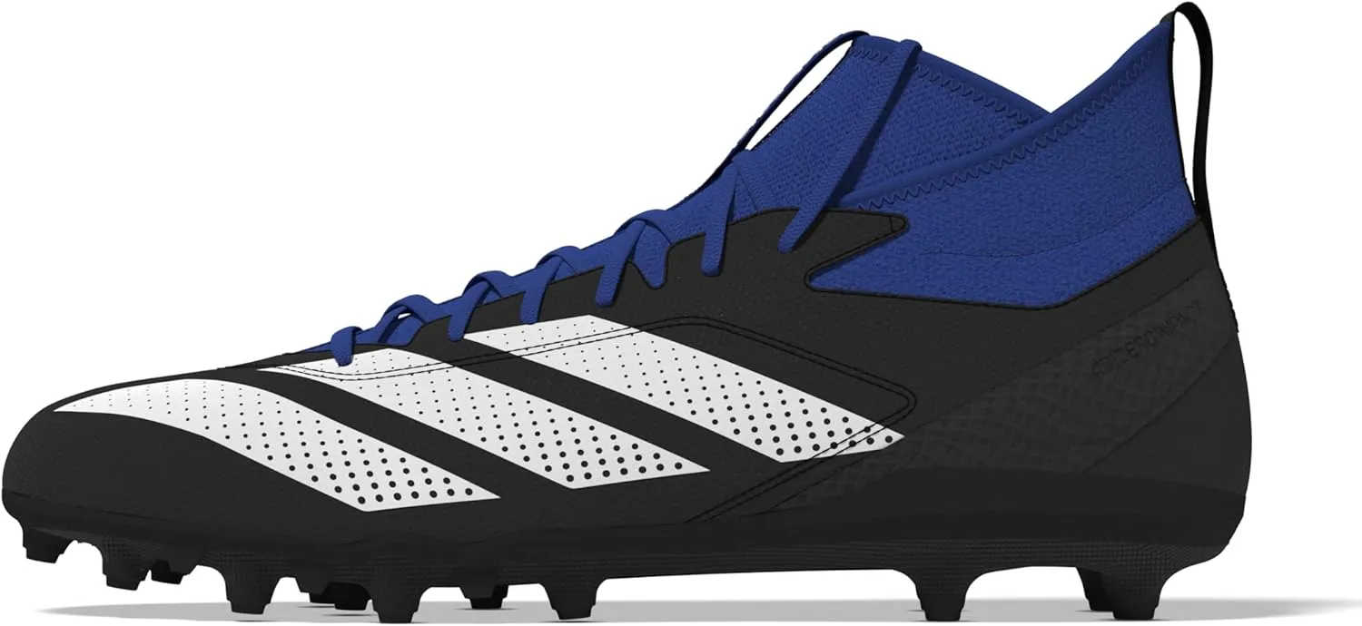 adidas Men's Adizero Impact.2 American Football Sneaker, Black/White/Team Royal Blue, 16