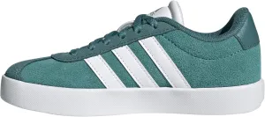 adidas VL Court 3.0 Sneaker, Powder Teal/White/Preloved Teal, 6 US Unisex Big Kid
