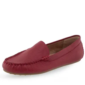 Aerosoles womens Over Drive Driving Style Loafer, Red Leather, 9 US