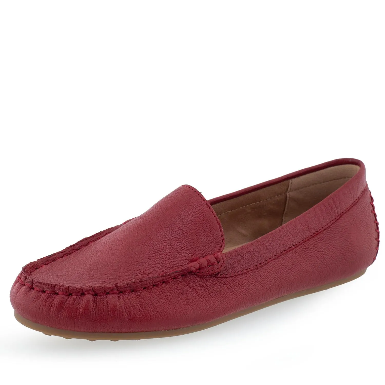 Aerosoles womens Over Drive Driving Style Loafer, Red Leather, 9 US