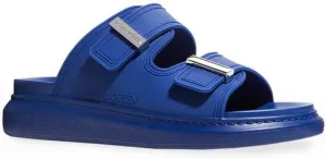 Alexander McQueen Hybrid Slide Sandals Indigo Silver Size 37.5