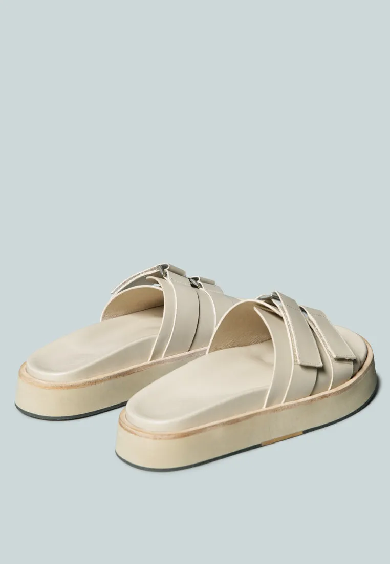 Aniston Buckled Flatform Slip-On Sandal By Ruw