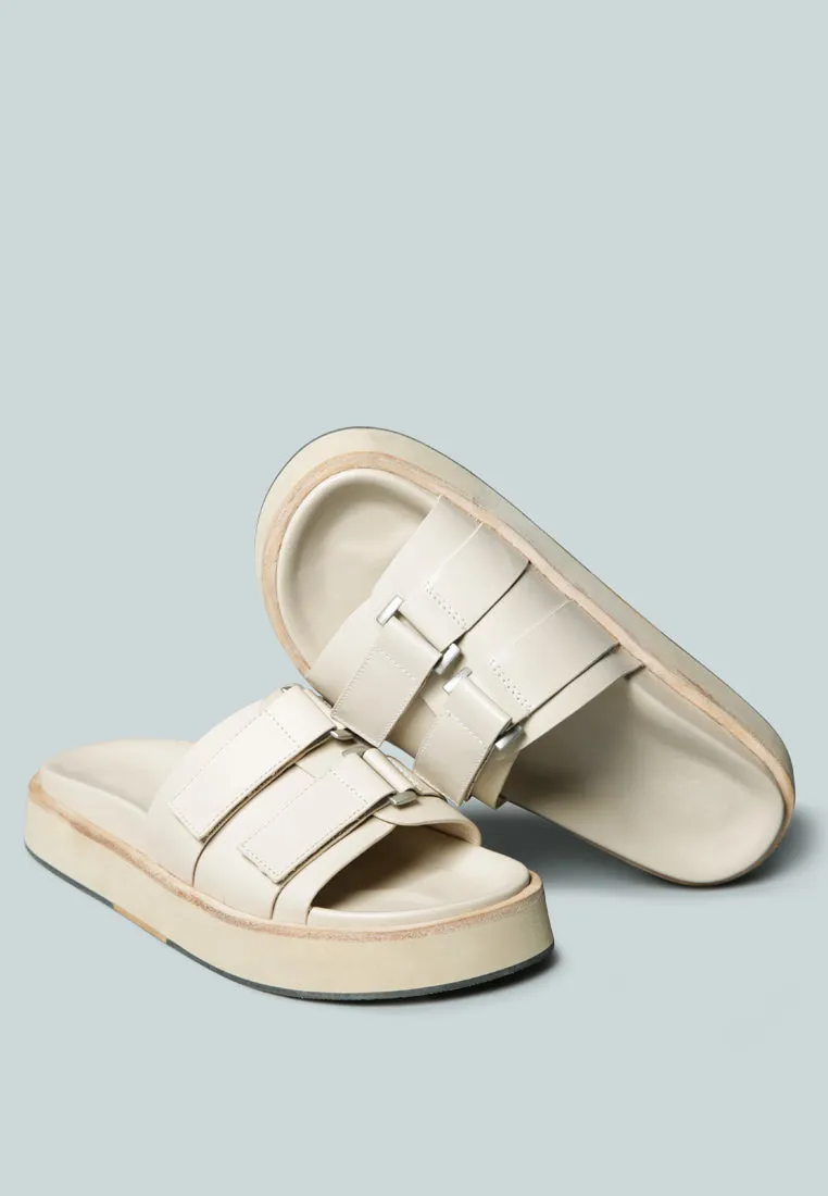 Aniston Buckled Flatform Slip-On Sandal By Ruw