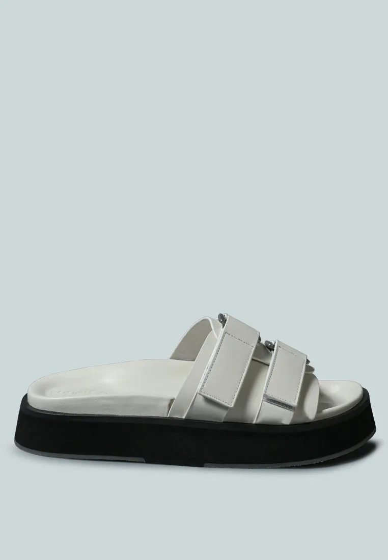 Aniston Buckled Flatform Slip-On Sandal By Ruw