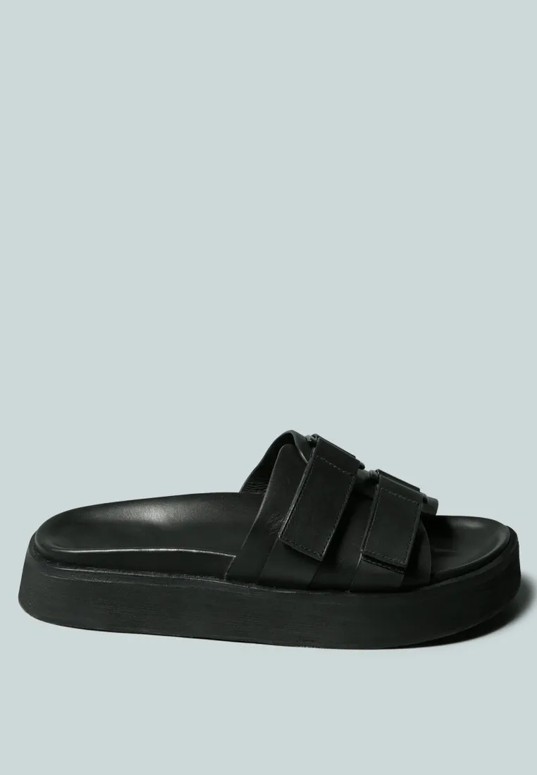 Aniston Buckled Flatform Slip-On Sandal By Ruw