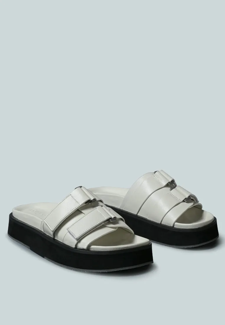 Aniston Buckled Flatform Slip-On Sandal By Ruw