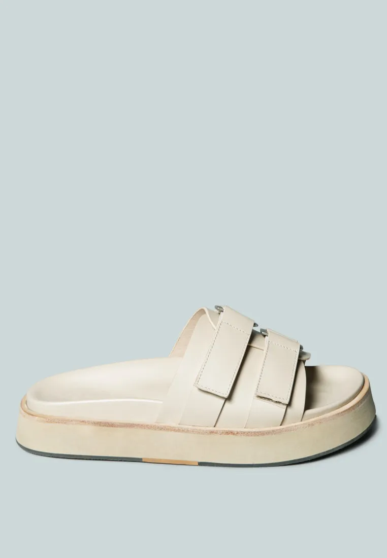 Aniston Buckled Flatform Slip-On Sandal By Ruw