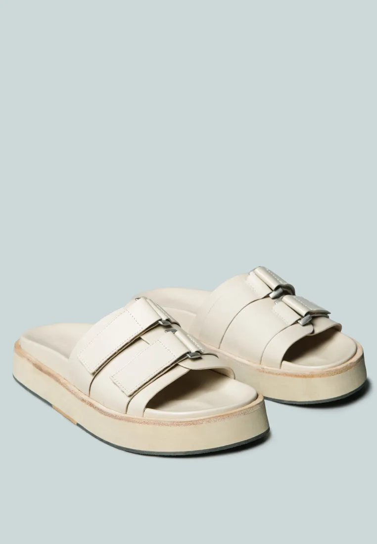 Aniston Buckled Flatform Slip-On Sandal By Ruw