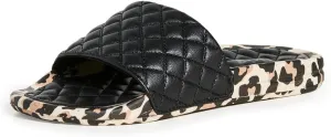 APL: Athletic Propulsion Labs Women's Lusso Slide, Black/Leopard, 6