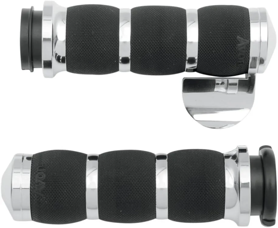 Avon Grips Air Cushion Grips Throttle Slide, With Throttle Assist, Chrome