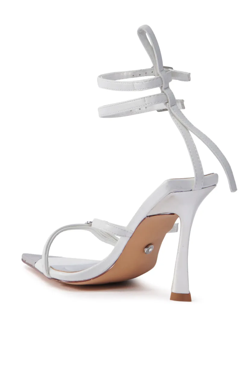 AZALEA WANG CELESIA WHITE STILETTO SANDAL