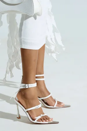 AZALEA WANG CELESIA WHITE STILETTO SANDAL