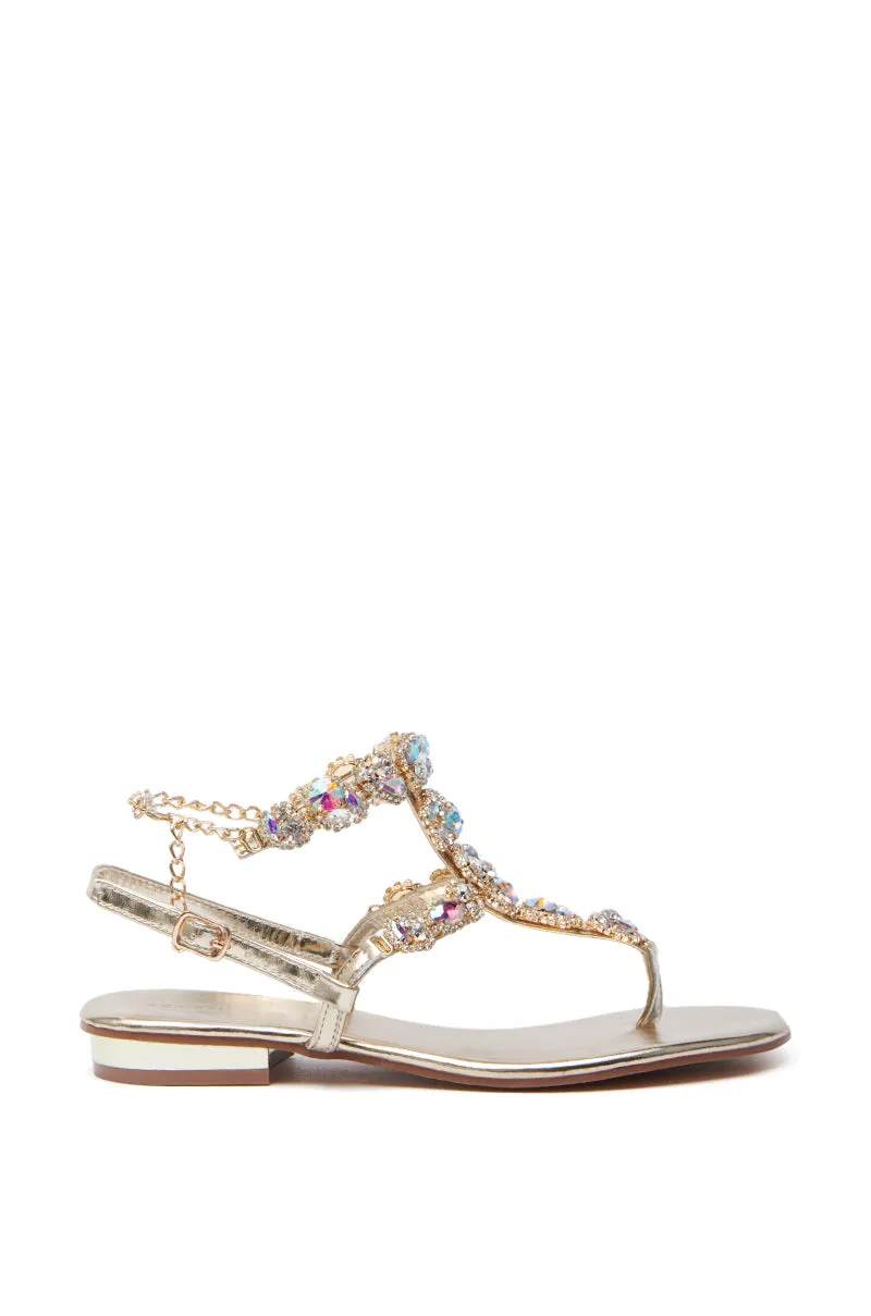 AZALEA WANG MANAIA GOLD EMBELLISHED SANDAL