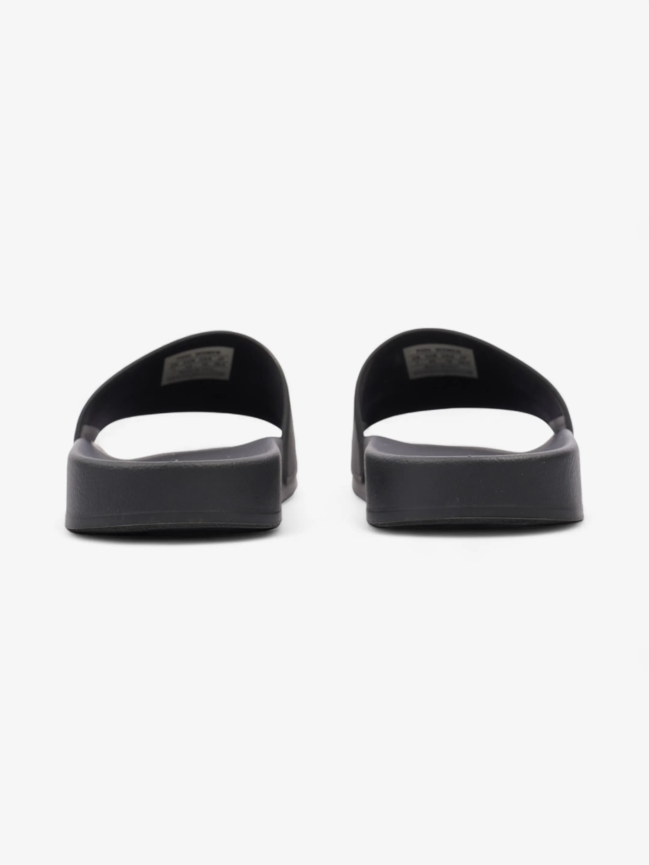 Balenciaga Logo Pool Slide Black / White Rubber EU 40 UK 7