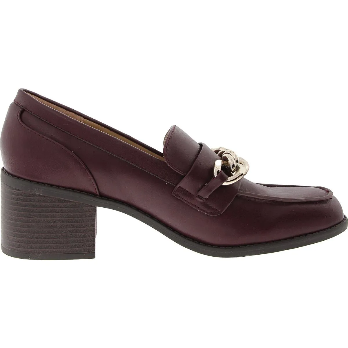 Bandolino Womens Misha 3 Round Toe Slip On Loafer Heels