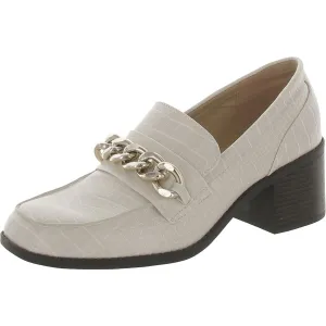 Bandolino Womens Misha 3 Round Toe Slip On Loafer Heels