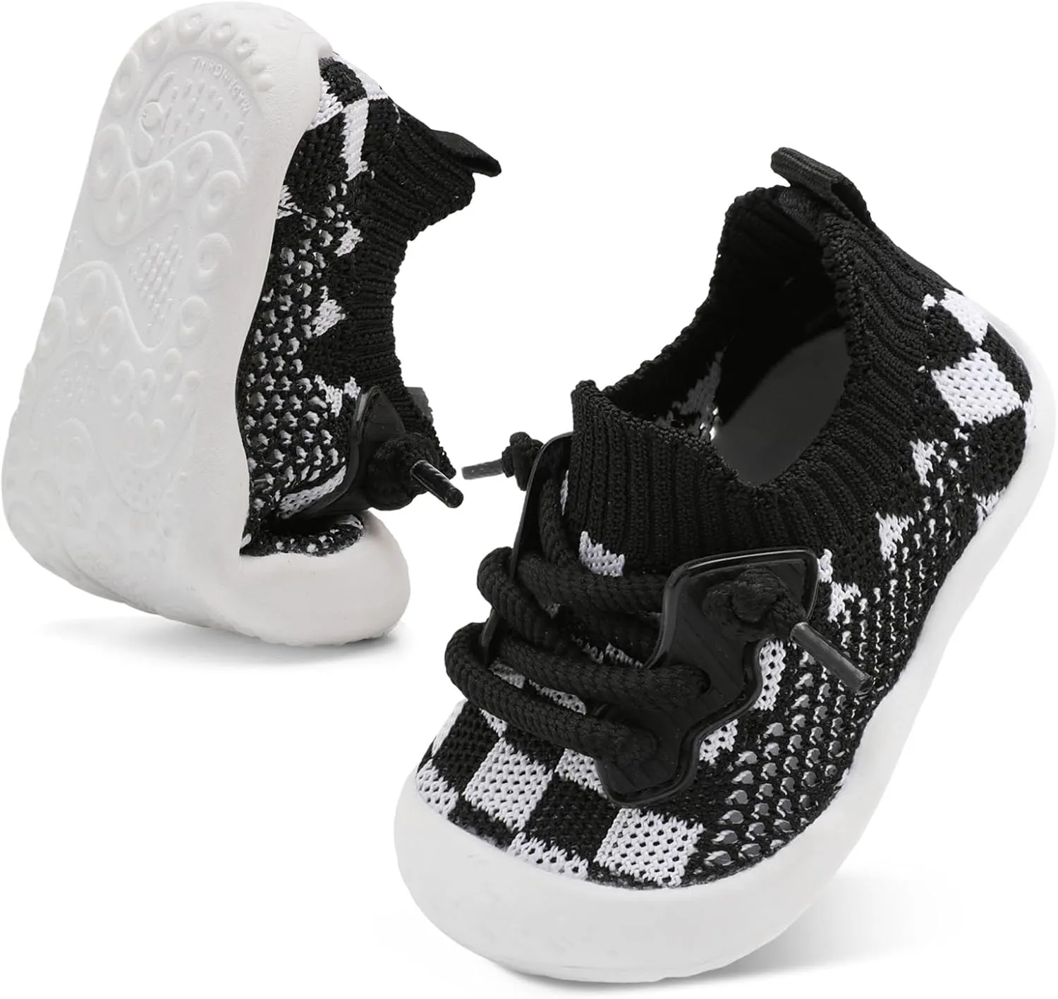 BARERUN Baby Shoes Baby First Walking Shoes Infant Sneakers Wide Barefoot Slip on Soft Sole Boys Girls Crib Shoe Toddler Breathable Lightweight House Socks