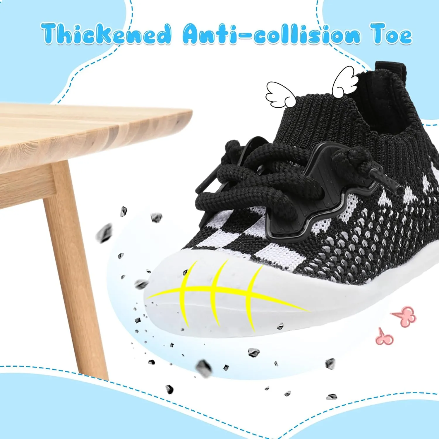 BARERUN Baby Shoes Baby First Walking Shoes Infant Sneakers Wide Barefoot Slip on Soft Sole Boys Girls Crib Shoe Toddler Breathable Lightweight House Socks