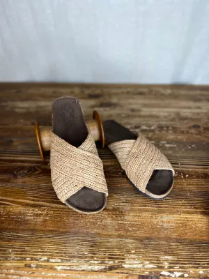Biarritz Raffia Slide - Natural