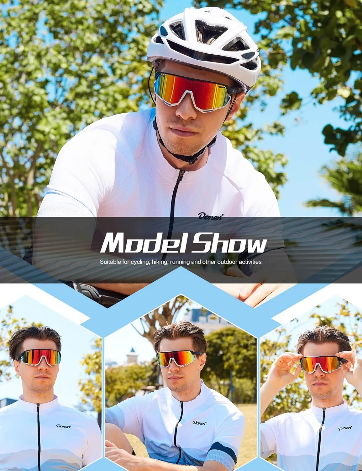 BIRCEN Baseball Cycling Sunglasses for Men - Women Running Shades Sports Glasses for MTB Mountain Bike Softball
