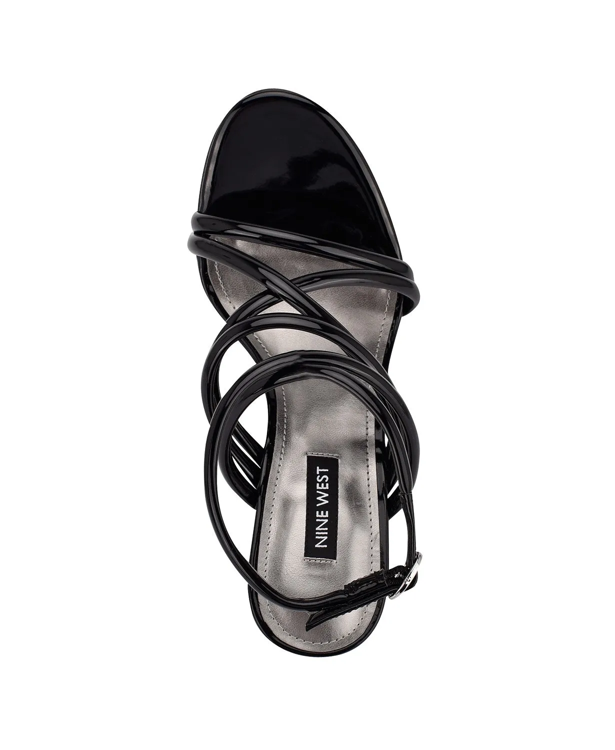Black Open Sandals Toe Supportive team Closure West 3 Buckle Lexy Stiletto Global delivery Rounded Nine Heeled