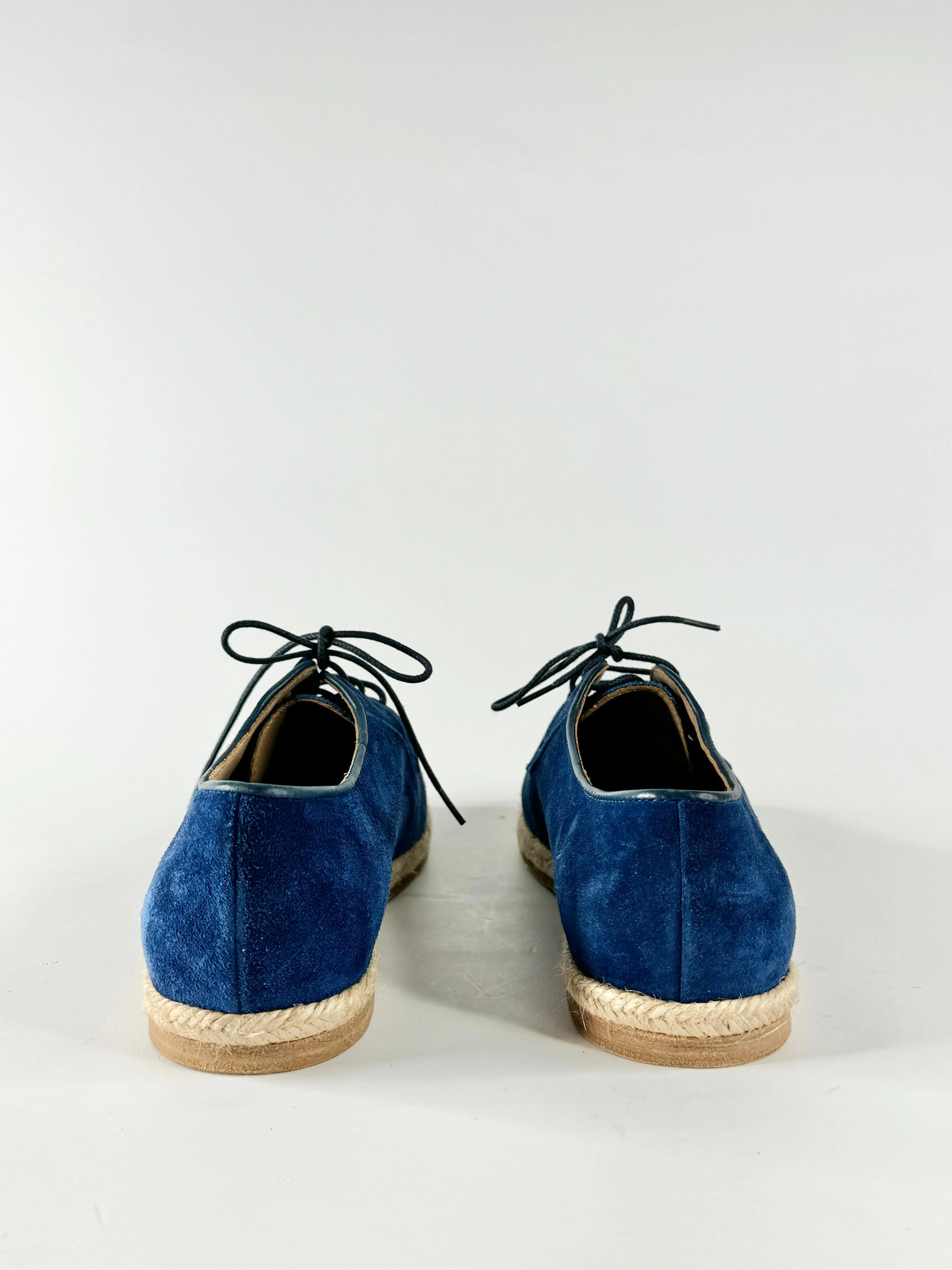 Bobbies Electric Blue Suede Derby Shoes - EU40