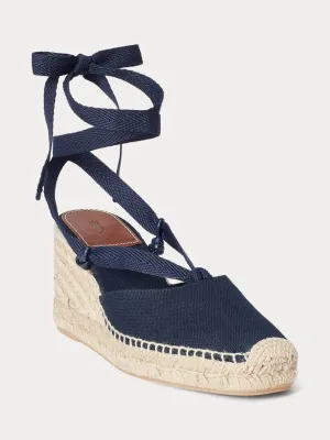 CANVAS WEDGE ESPADRILLE Marine