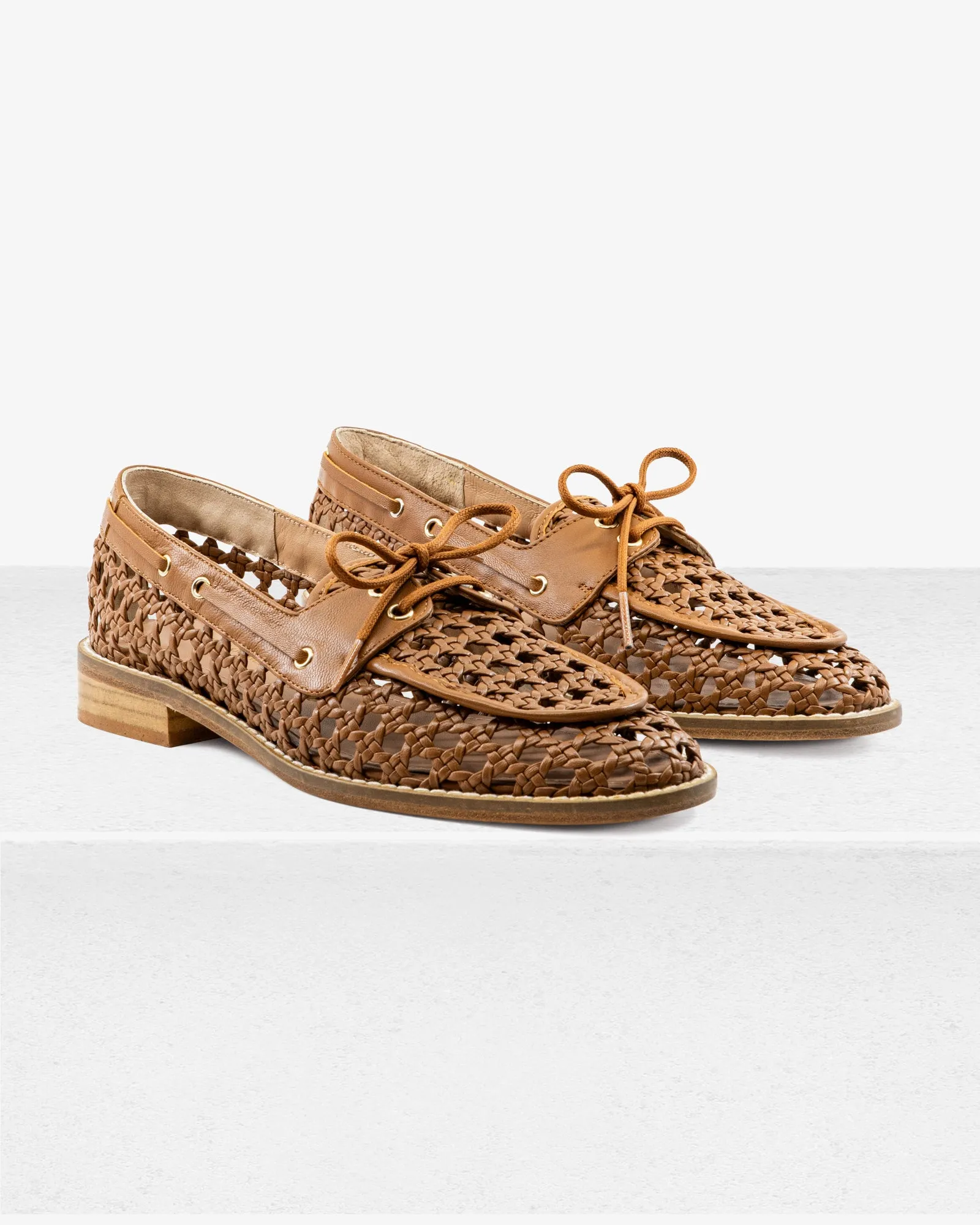 Carla Camel Leather Loafer