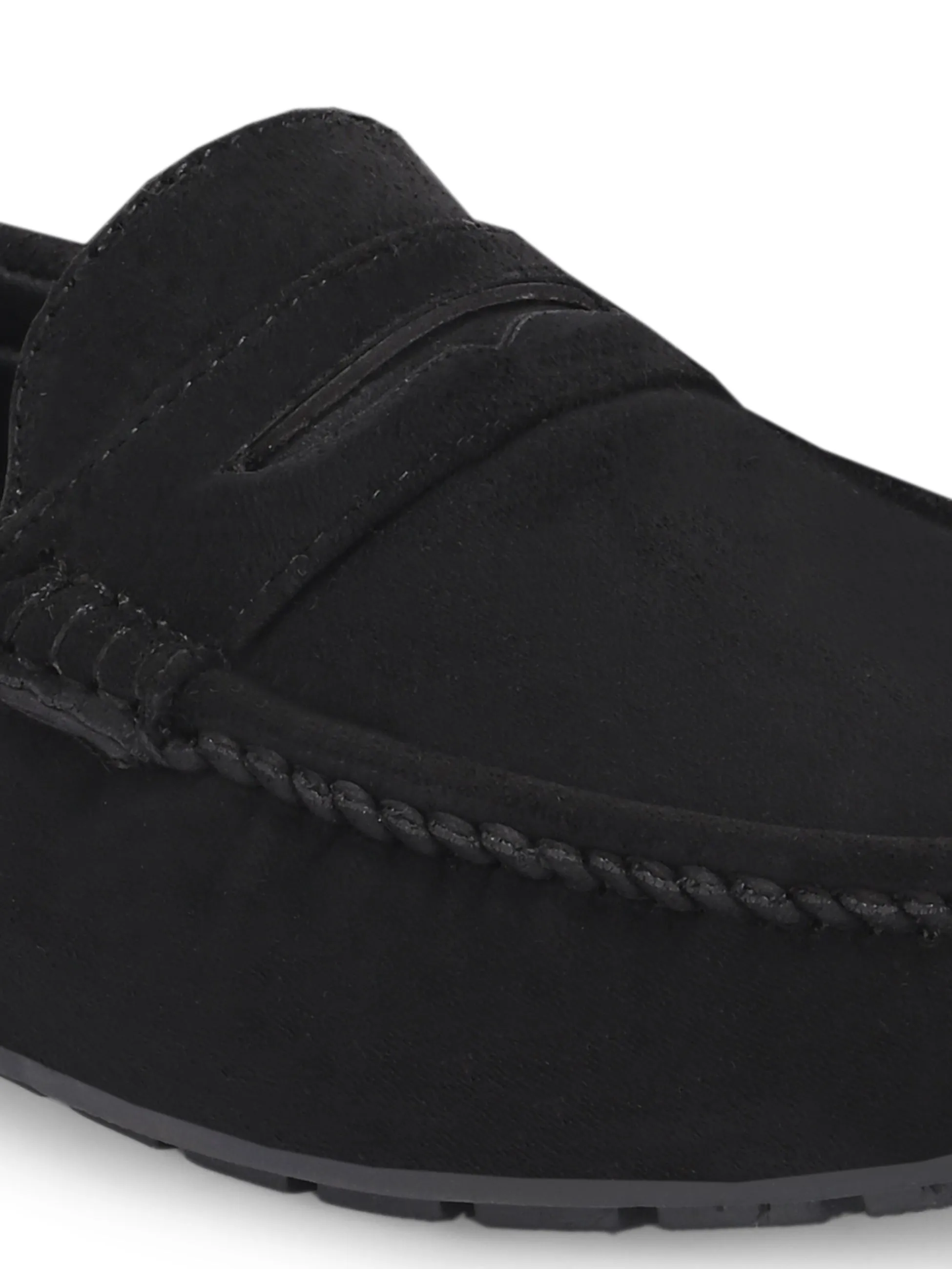 CARLO ROMANO BY WASAN BLACK COLOR VEGAN LEATHER MOCCASIN FOR MEN