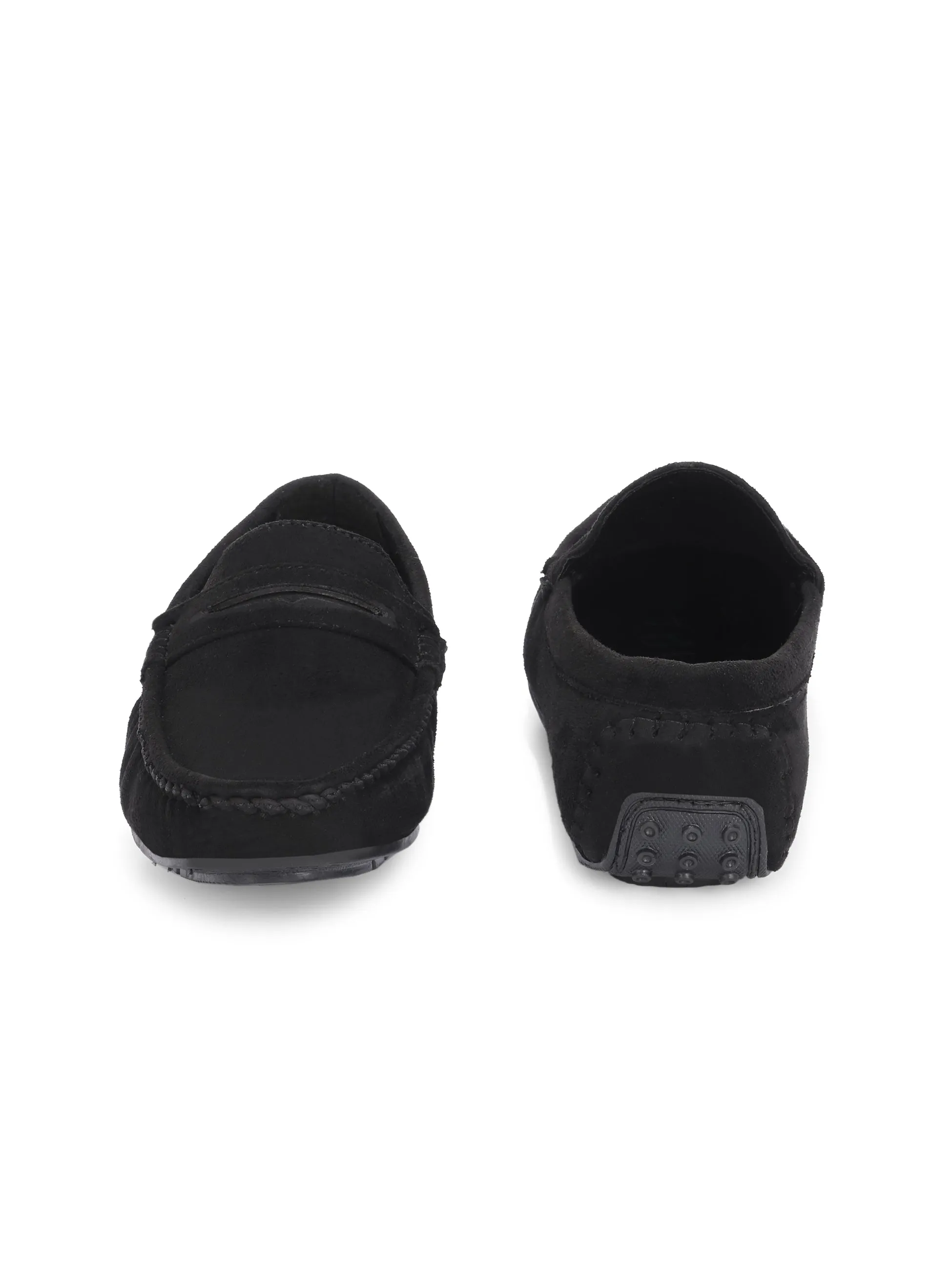 CARLO ROMANO BY WASAN BLACK COLOR VEGAN LEATHER MOCCASIN FOR MEN