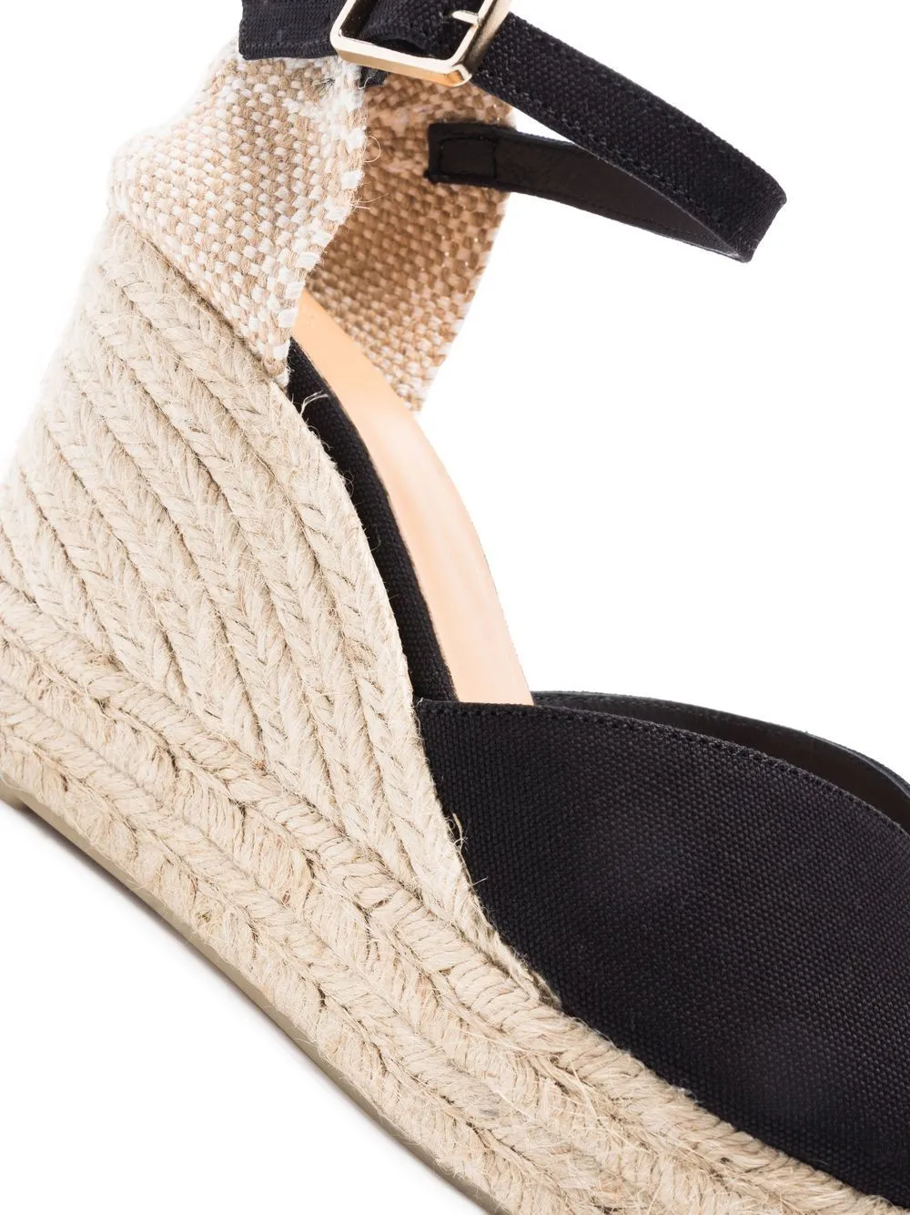 Castaner Black Woven Raffia Espadrille Flat Shoes