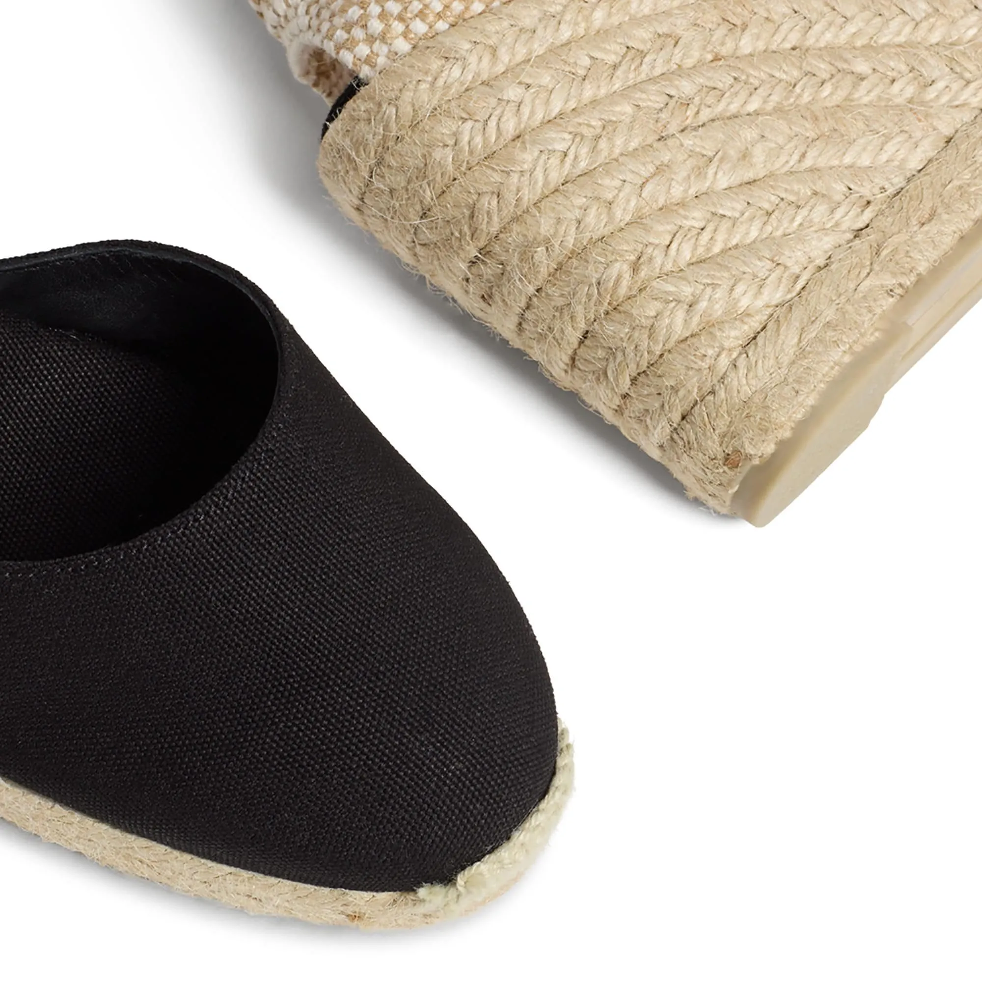 CASTANER Women's Carina 80 Wedge Espadrille Sandal 4.5 Black 100