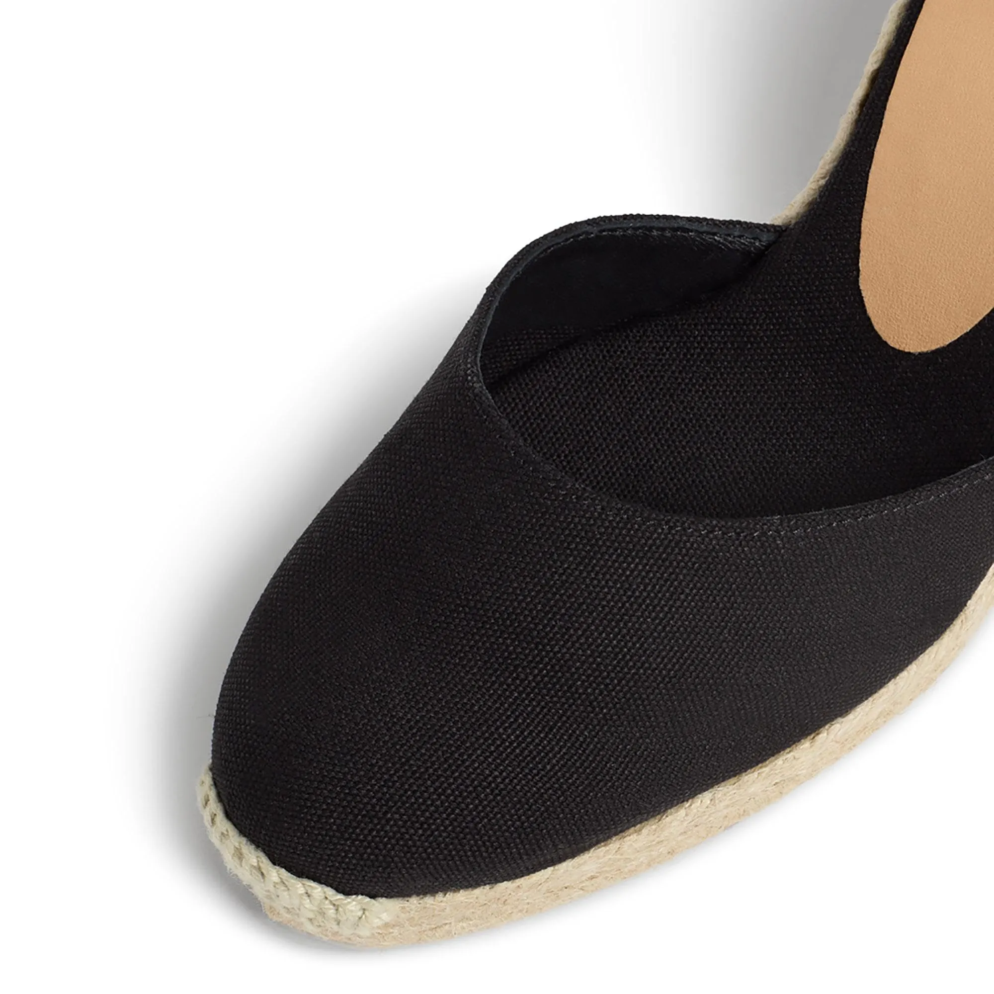 CASTANER Women's Carina 80 Wedge Espadrille Sandal 4.5 Black 100