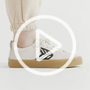 CATIBA PRO Low Gum Vintage White Suede and Canvas Black Logo Sneaker