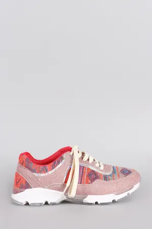 Certified Aztec Bamboo Sneaker Neon Up Glitter Complete catalog Lace