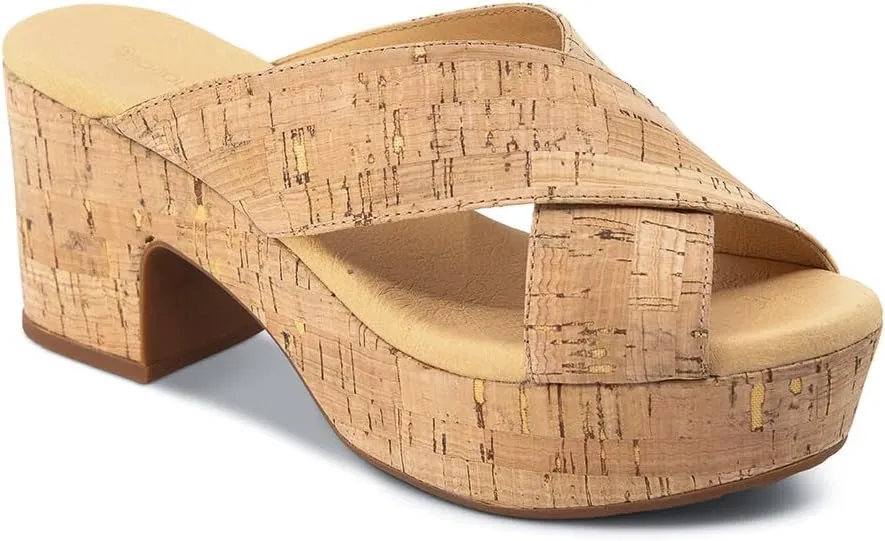CHOCOLAT BLU Women Shoes Gio Criss Cross Raffia Slide
