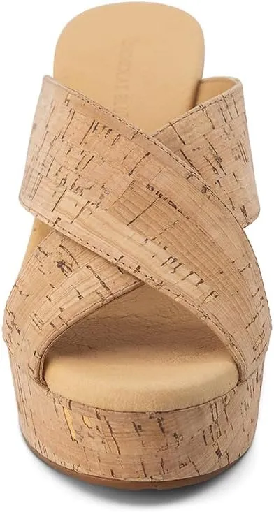 CHOCOLAT BLU Women Shoes Gio Criss Cross Raffia Slide