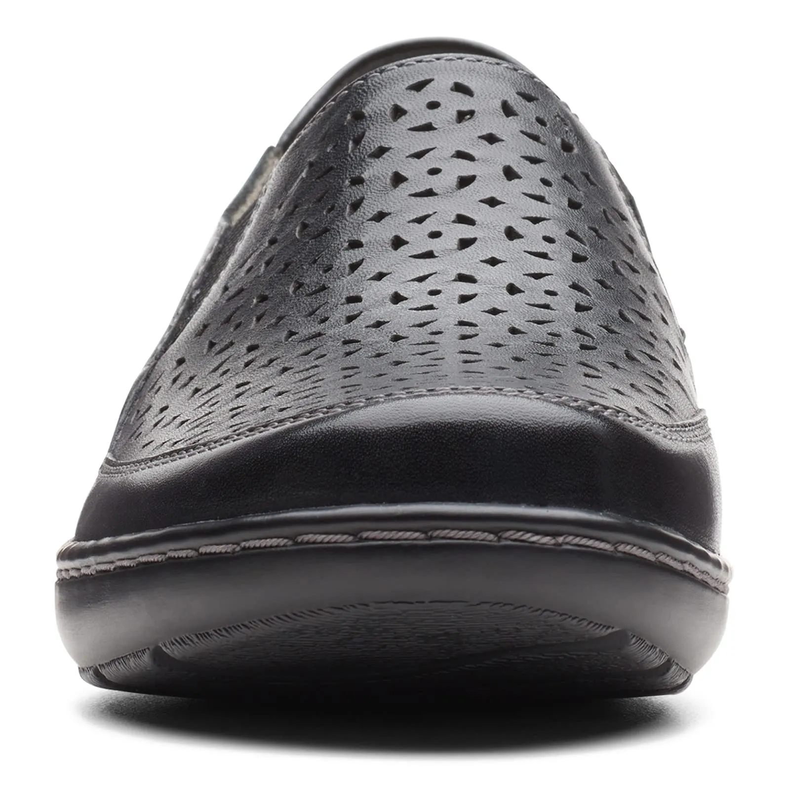 Clarks Cora Sky Loafer, Black Leather, 10 Medium