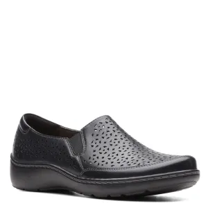 Clarks Cora Sky Loafer, Black Leather, 10 Medium