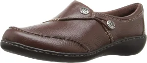 Clarks Women's Ashland Lane Q Slip-On Loafer, Redwood, 9