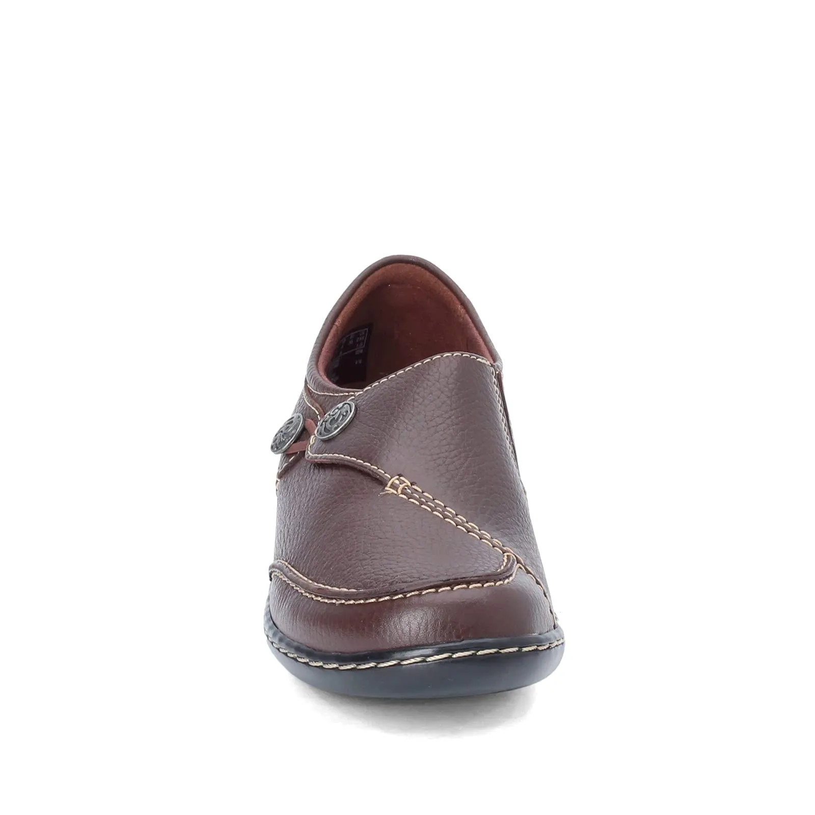 Clarks Women's Ashland Lane Q Slip-On Loafer, Redwood, 9
