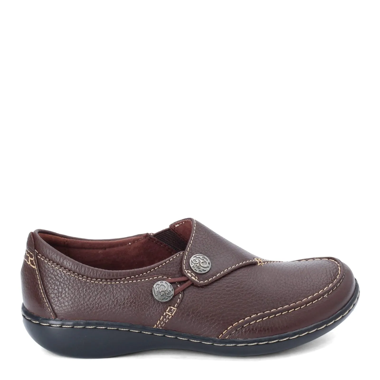 Clarks Women's Ashland Lane Q Slip-On Loafer, Redwood, 9