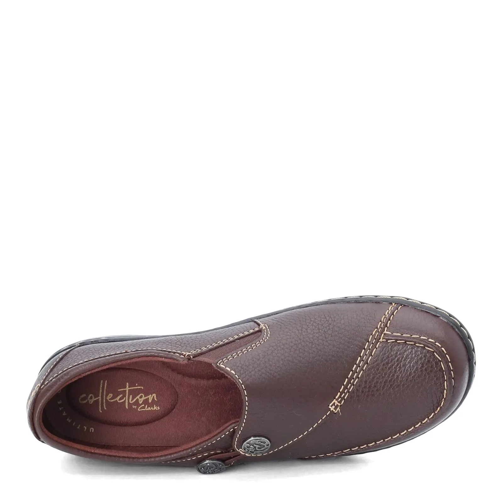 Clarks Women's Ashland Lane Q Slip-On Loafer, Redwood, 9